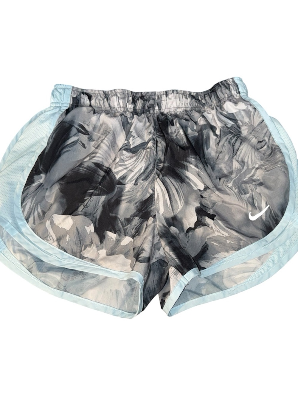 Nike Dri-FIT Women’s Running Shorts Floral Gray Blue Athletic Size Small